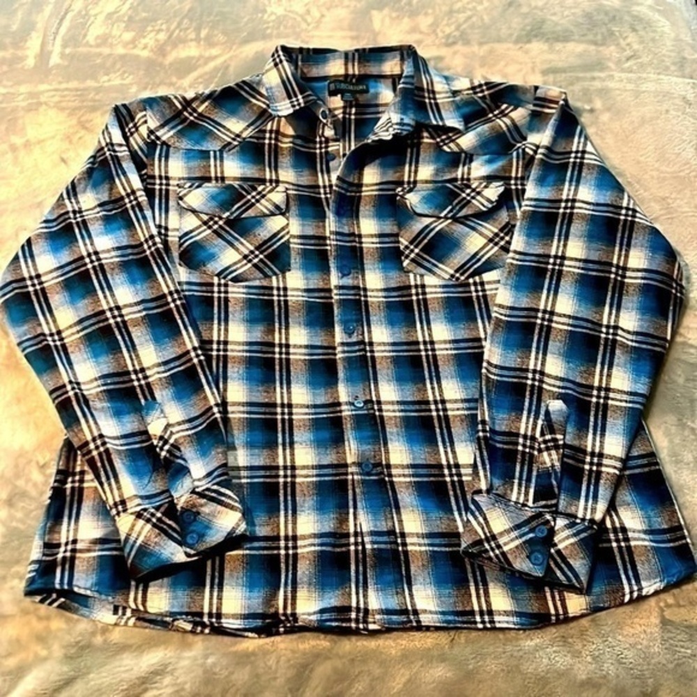PLUS Size Men’s Subculture Flannel Shirt